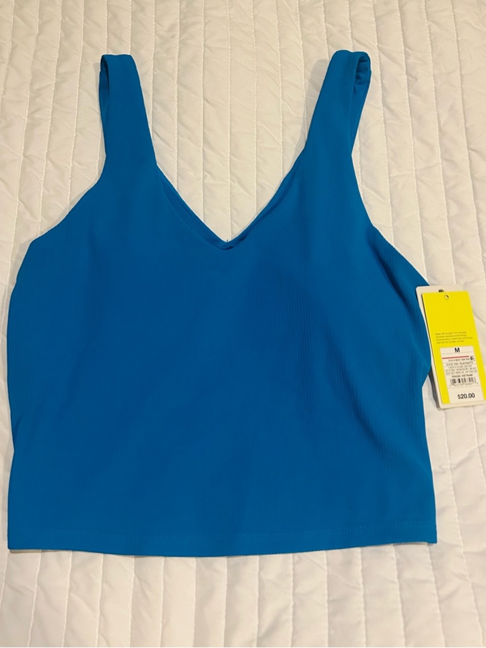NWT all in motion Blue Flex V-Neck Tank Bra